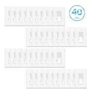 40 Packs Single Pole / 3-Way Decora White Dimmer Switch 15A 120V ETL Listed