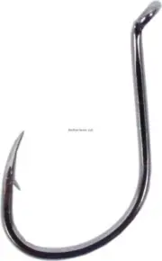 Owner SSW Octopus Hook w/Super Needle Point #2 UP Eye Black Chrome 8/Pk 5115-091