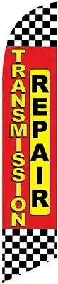 Tranmission Repair (checkered) Feather Banner Swooper Flag -No Wind Required-...