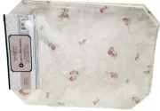 Set of 4 Fabric Soft Placemats (12" x 18") TEXTURED MULTICOLOR FLOWERS # 6, AL