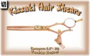 Kissaki Hair Scissors Kanagawa 30t DOUBLE SWIVEL Rose Gold White Thinning Shears