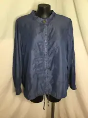 AUTOGRAPH CHAMBRAY BLUE "POCKET" JACKET TOP SIZE 22-NEW STOCK JUST IN!!