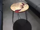 WOOD & RED RESIN EPOXY COFFEE TABLE, CENTER TABLE, DINING TABLE, CORNER TABLE