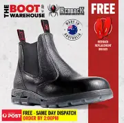 Redback USBBL Work Boots. Steel Toe Cap Safety. Elastic Sided Easy Escape Bobcat