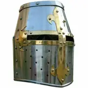 18 Gauge Medieval Great 2 Templar Crusader Knight Helmet Halloween Costume