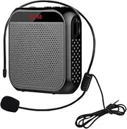 YCWF Portable Voice Amplifier for Teachers,Rechargeable Microphone for Teachers, Small Speaker Amplifier with Wired Microphone,Pa System for Outdoors, Teaching, Meeting, Presentation, etc(Black)