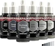 The Army Painter, Warpaints Fanatic Flexible Triad: Black & Greys, 6 x 18 ml acrylic paints - Miniature quality hobby paint for Dungeons and Dragons (DnD) & Warhammer Miniatures