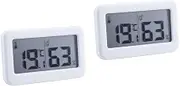 OKUMEYR 2 Pcs Digital Thermometer Alarm Clocks Loud Alarm Clock Probe Thermometer Thermometers Thermometer Room Temperature Radio Alarm Clock Small Digital Alarm Clock Hygrometer