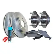 Rear Wheel Bearing Hub Ass + Brake Rotor Pad Kit for Nissan Maxima A32 5 Studs