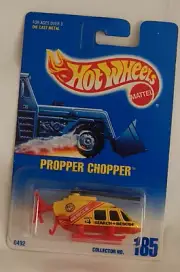 Propper Chopper Helicopter Aircraft Hot Wheels 1997-185 Mainline Red Base