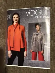 Vogue V1727 16-24 Sewing Pattern Ladies Scarf Tie Fold Across Blouse 2 Styles