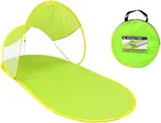 Perfk Beach Shelter Face Head Shade Canopy Beach Tent Small Tent Lightweight Automatic for Camping Picnic Summer Traveling, Green
