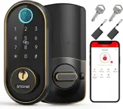 Fingerprint Door Lock SMONET Keyless Entry Smart Lock Electronic Keypad Deadbolt