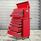 14 Drawers Toolbox Chest Cabinet Mechanic Trolley Garage Tool Storage Box Red