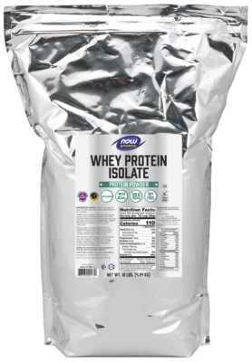 NOW FOODS Whey Protein Isolate Unflavored Powder 10 lbs. 03/28EXP