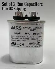 Mars Run Capacitor 3 MFD 440/370 VAC 14027 Set of 2