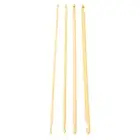 Tunisian Crochet Hooks Set: 4 Bamboo Double Ended 9.4in 3-6mm Sizes