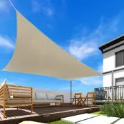 SHADE SAIL FOR PATIO GARDEN YARD BEIGE RECTANGLE 15' x 14.5' with D-Ring Hooks