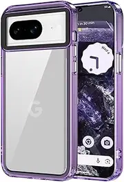 Compatible with Google Pixel 8 Pro 5G Case,Compatible with Google Pixel 7 Pro 5G Camera Protection Translucent Anti-Drop Phone Case Cover Purple