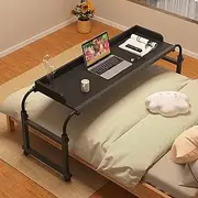 Mobile Overbed Table with Wheels, Bedside Table Adjustable Height and Length, Standing Over Bed Table King Size, Laptop Cart Over Bed Desk, for Hospital and Home(White,120*40*80cm/47.2*15.7*31.5in)