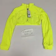 $150 Womens Size M Adidas Jeremy Scott Originals Velour Track Top H50968 Yellow