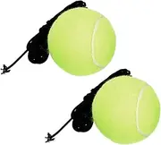 iplusmile 2pcs Woolen Surface Tennis Training Balls Boys and Girls Reflex Coordination Training Balls Bounce Back Pet Self Practice Tennis Outdoor/Indoor Sports Toys