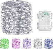 EZONEDEAL 2M to 10M Led String Lights Battery Powered,Battery Fairy Lights Christmas Light for Indoor Lights for Home Xmas Tree Wedding,Party Garden Spring Decoration (2 M, Cool White)