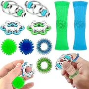 Fidget Toys Set, Anti-Stress Toy, Children and Adults, Anti-Stress Toy, Skills for Stress Relief, Concentration, Relaxation, Entertainment, Pack of 10