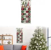 24 Pockets Fabric Christmas Calendar, Advent Calendar 2023 as Wall Calendar Made of Fabric for Filling Christmas Calendar for Filling Advent Calendar for Filling Made of Fabric Children, Christmas