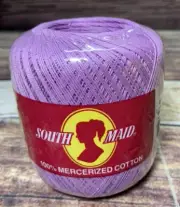 South Maid 100% Mercerised Cotton Thread Wood Purple Size 10 350+Yard