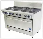GOLDSTEIN RANGES - GAS 8 BURNER - HIGH SPEED PURE ELECTRIC CONVECTION OVEN PF...