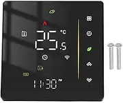 WiFi Thermostat Smart Programmable Temperature Controller Remote Control Compatible with Assistant Voice Control for Boiler Heating System Black