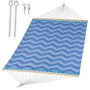 Portable Double Outdoor Hammock, 450lbs Capacity, Hammock Only Blue Waves