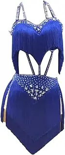 [JRUIA] Hollow Latin Dance Dresses Women's Salsa Cha Cha Competition Dancing Outfit Backless Tango Ballroom Dancewear