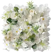 LeeQinersw Flower Wall Panel White Wall Flower Backdrop for Baby Shower Home Background