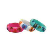 Silicone Colourful Floral Ring