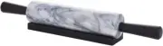 Non-Stick 18-Inch Marble Rolling Pin with Polished Finish for Effortless Baking