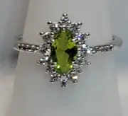 Ring Bomb Party DARK PERIDOT CZ Size 10 NEW