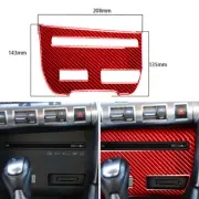 1Pcs Red Carbon Fiber Sticker CD Panel Trim For Nissan GT-R R35 2008-2016 Type B (for: Nissan)