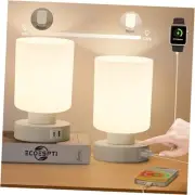 Touch Bedside Lamp, Mini Stepless Dimmable Table Cylindrical, Stepless, 2 Set