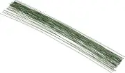 uxcell 24 Gauge 14" Floral Stem Wire, 80 Pcs Paper Wrapped Iron Artificial Flower Stem Accessories for DIY Bouquet Stem and Craft Decoration, Dark Green