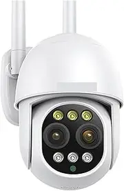 HD 4K 8MP WiFi Surveillance Camera PTZ Outdoor Dual Lens 8X Digital Zoom AI Humanoid Auto Tracking Security Camera(8MP Camera Only)