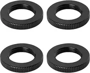 LUORNG Knurled Microphone Stand Nut 4PCS 5/8-27 Dual Lock Nuts for Microphone Screw