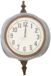 Creative Co-Op Metal Double Sided Wall Clock