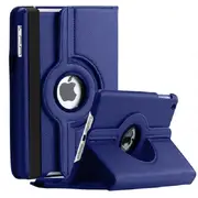 For Apple iPad Air 11 2024 11 inch Leather Smart 360 Rotate Flip Stand Case Cover (Navy Blue)