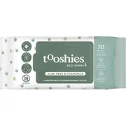 Tooshies Eco Baby Wipes Aloe Vera & Chamomile 70 Pack