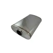 Redback 2 1/4" Megaflow Muffler - 9x4" Oval 14" Long O/C 304 Stainless Steel