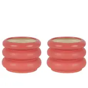 2x Belle Mia 16.5cm Ceramic Pot Planter Home Decor Plant Container SML Pink