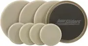 Super Sliders 3 1/2" & 7" Round Reusable Furniture Sliders for Carpet - Effortless Moving and Surface Protection, Beige (8 Pack)
