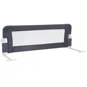 Costway Bed Rail Guard Fold Down Bed Guardrail Anti-Fall Bed Long w/Adjustable Strap Grey